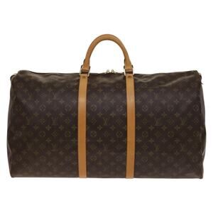 Louis Vuitton Monogram Keepall 60 Boston Bag Brown